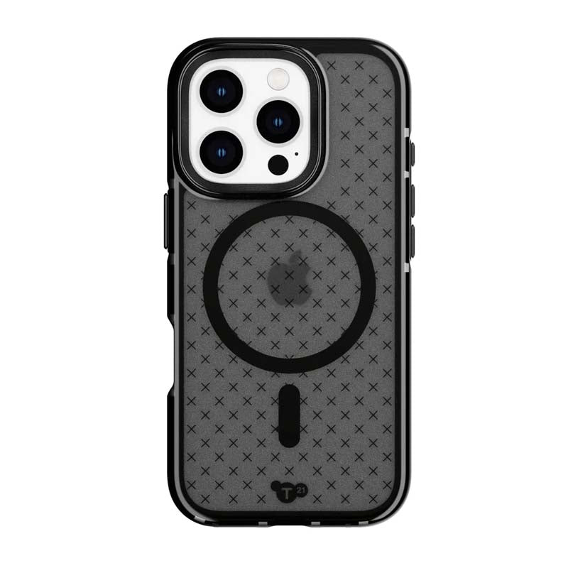 Tech21 Evo Check Apple iPhone 16 Pro Case with MagSafe - Smokey Black - Black