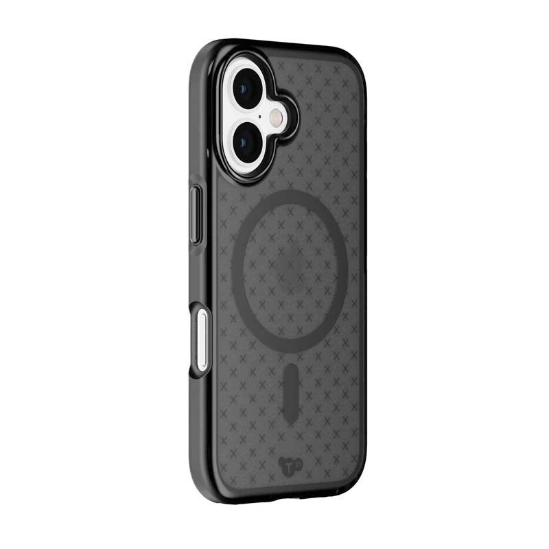 Tech21 Evo Check Apple iPhone 16 with Magsafe Case - Smokey Black - Black
