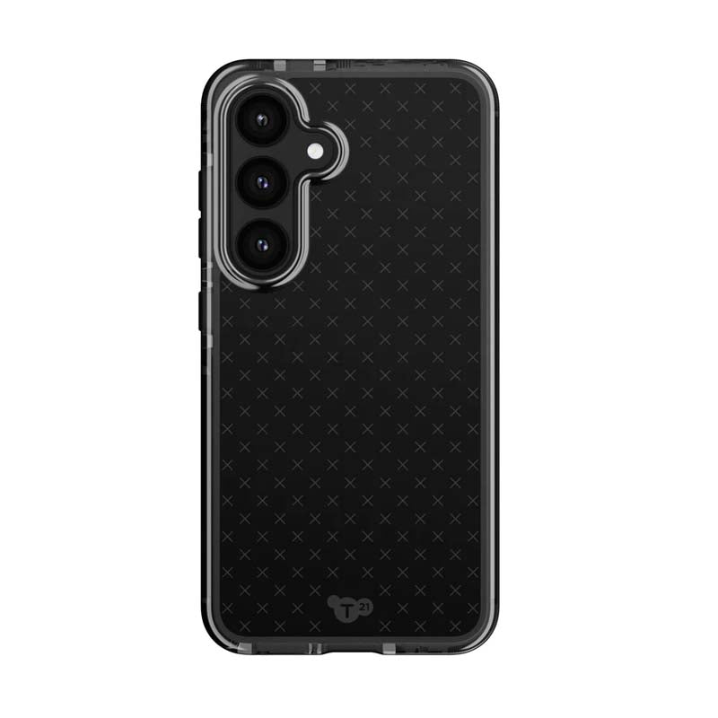 Tech21 Evo Check Samsung Galaxy S24 Case - Smokey Black - Smokey/Black