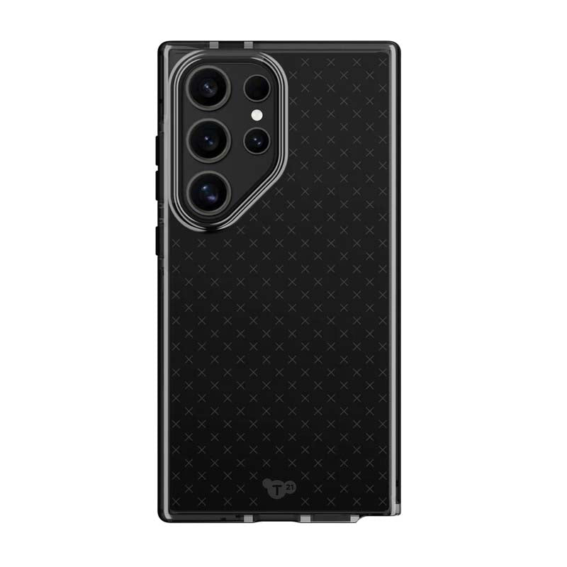 Tech21 Evo Check Samsung Galaxy S24 Ultra Case - Smokey Black - Smokey/Black