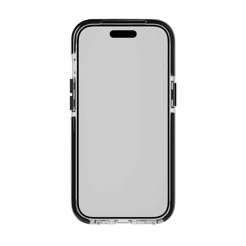 Tech21 Evo Crystal Kick Apple iPhone 15 Case MagSafe Compatible - Clear / Black - Clear / Black