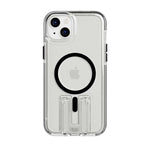 Tech21 Evo Crystal Kick Apple iPhone 15 Plus Case MagSafe Compatible - Clear / Black - Clear / Black
