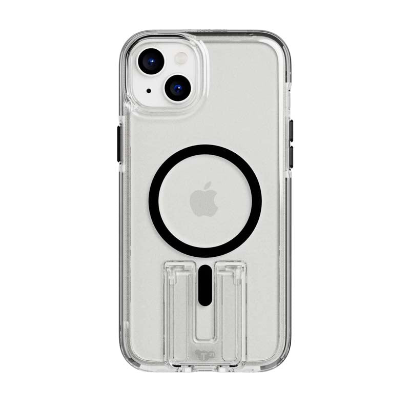 Tech21 Evo Crystal Kick Apple iPhone 15 Plus Case MagSafe Compatible - Clear / Black - Clear / Black