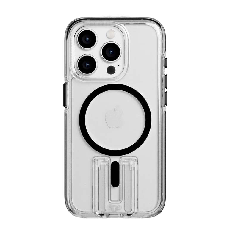 Tech21 Evo Crystal Kick Apple iPhone 15 Pro Case MagSafe Compatible - Clear / Black - Clear / Black
