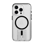 Tech21 Evo Crystal Kick Apple iPhone 15 Pro Case MagSafe Compatible - Clear / Black - Clear / Black