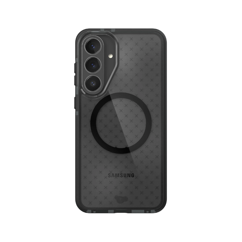 Tech21 EvoCheck Magnet Case For Samsung Galaxy S26 FE/S25 FE - Smokey/Black - Checkered