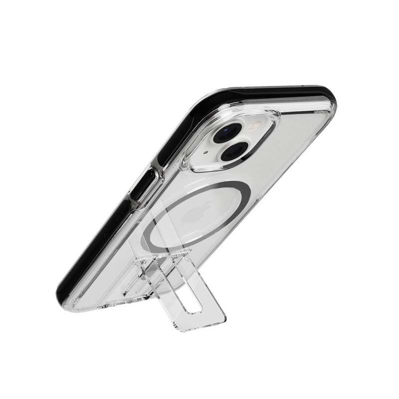 Tech21 EvoCrystal Kick MagSafe Cover for Apple iPhone 14 - Clear / Black - Clear / Black