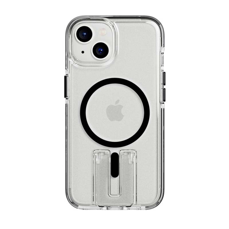 Tech21 EvoCrystal Kick MagSafe Cover for Apple iPhone 14 - Clear / Black - Clear / Black