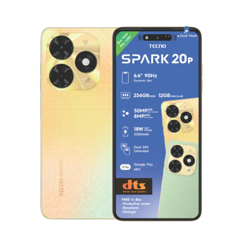 Tecno Spark 20P Dual SIM 256GB - Gold - Gold