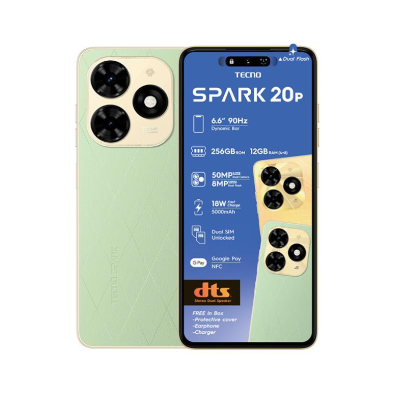 Tecno Spark 20P Dual SIM 256GB - Green - Green