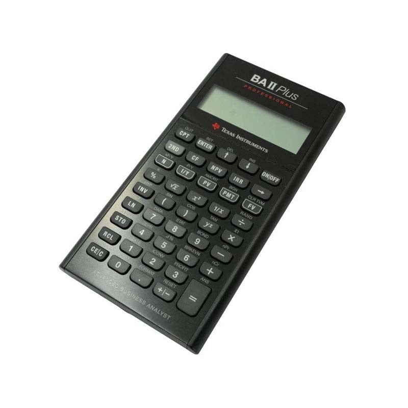 Texas Instruments BA ii Plus Professional Financial Calculator - Black - Black