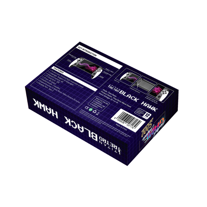Titan Black Hawk 5.5-inch 5000-in-1 Handheld Console - Black