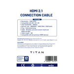 Titan PS High-Speed HDMI Cable – 3M 8K @ 60Hz - Black