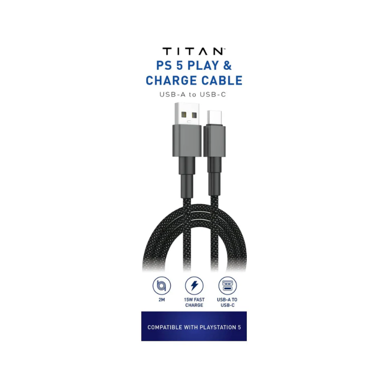 Titan PS5 USB A-C 2M Charge Cable