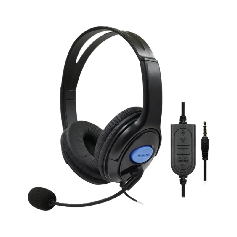 Titan Wireless Bluetooth Controller & Wired Headset Bundle PS4 - Black - Black