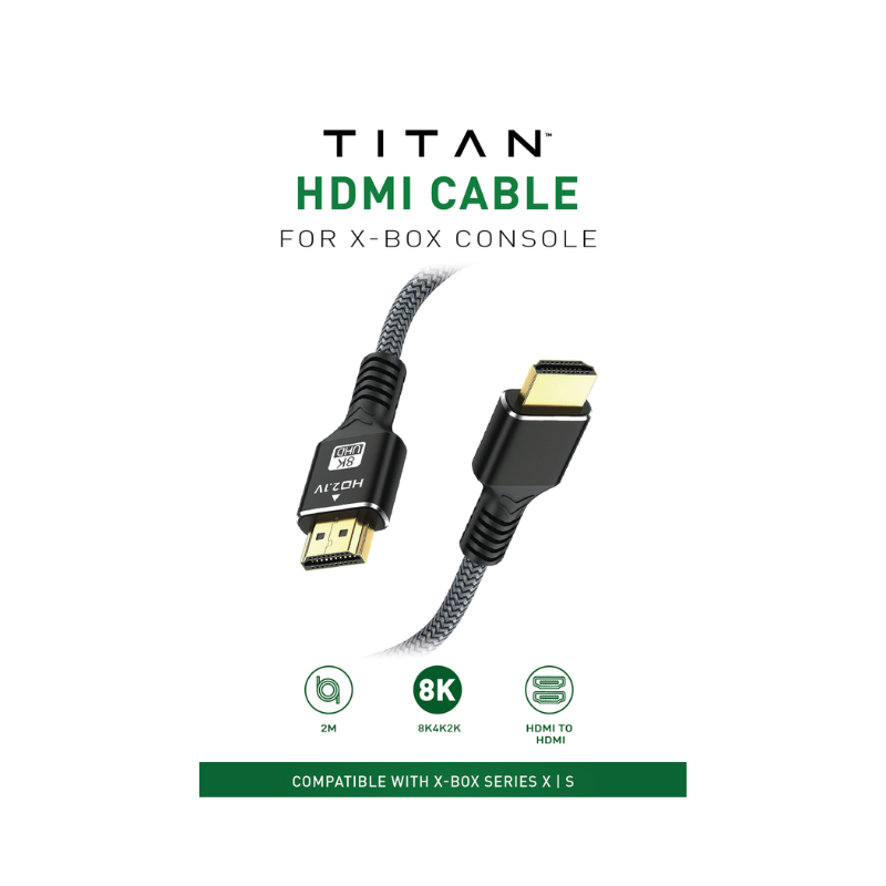 Titan XB High-Speed HDMI Cable – 2M 8K @ 60Hz - Black