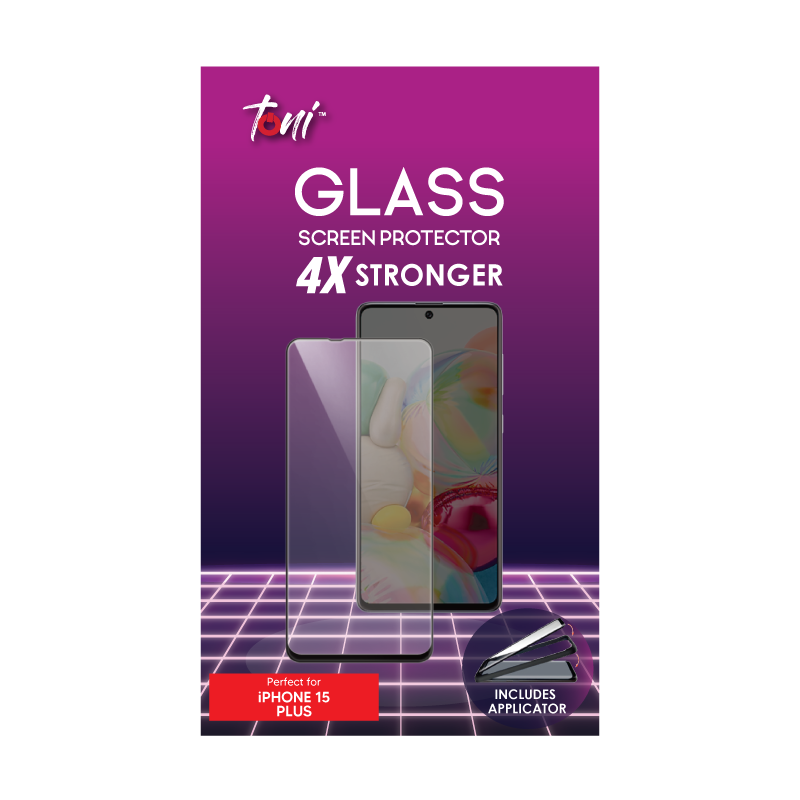 Toni Glass Apple iPhone 15 Plus Screen Protector with Applicator