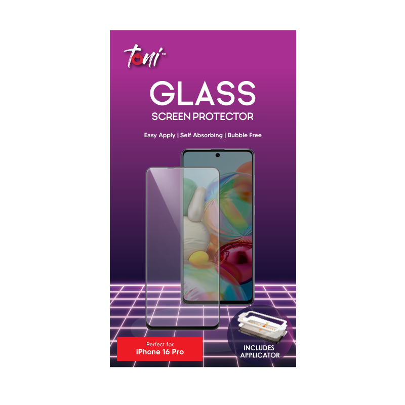 Toni Glass Apple iPhone 16 Pro Screen Protector with Applicator - Clear