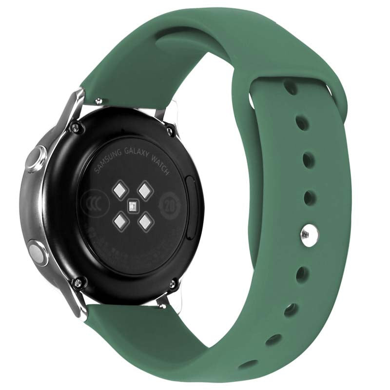 Toni Silicone Button Watch Strap 22mm - Olive - Green