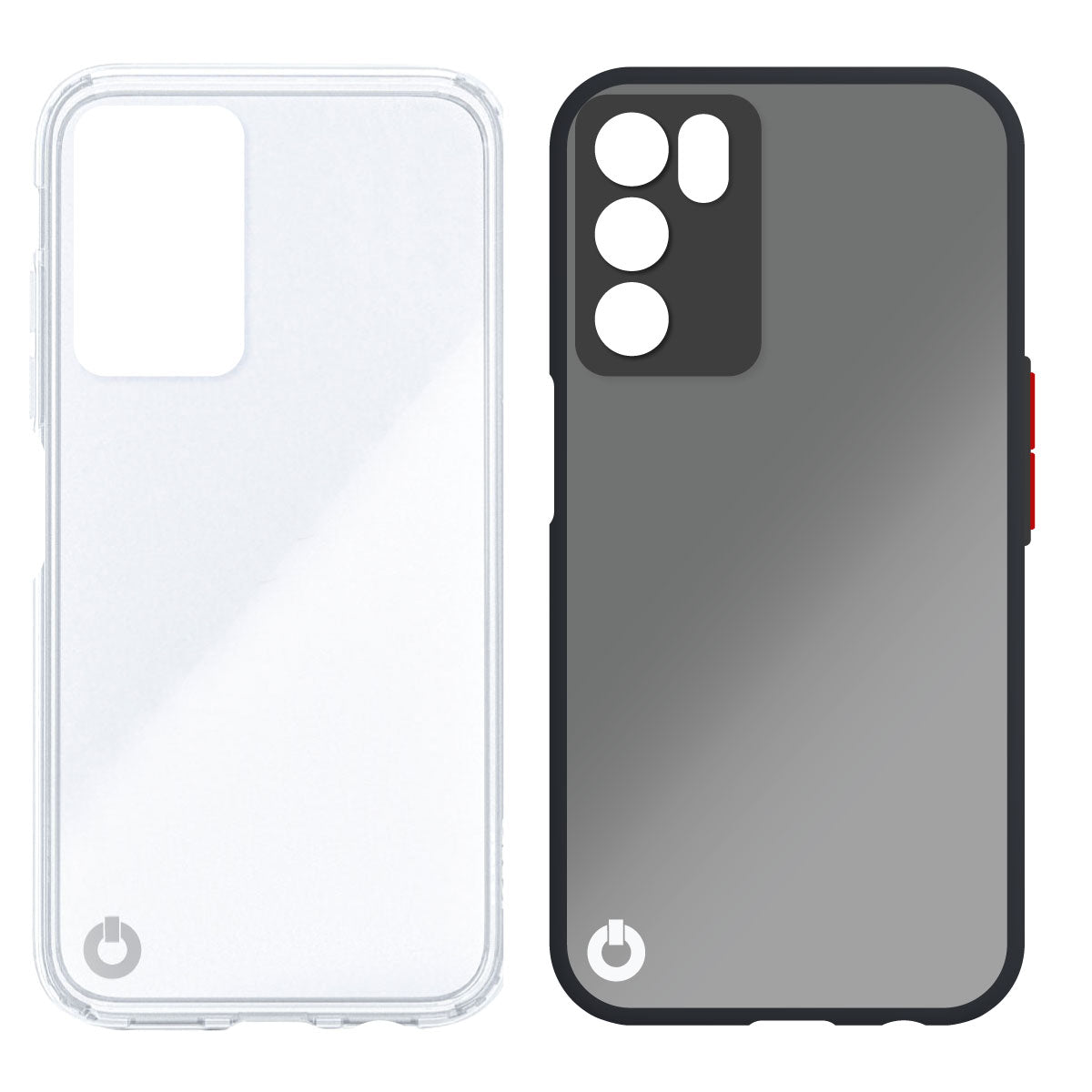 Toni Twin Prism/Merge Case Oppo A16S/ A16 4G - Clear/ Smokey Black - Black