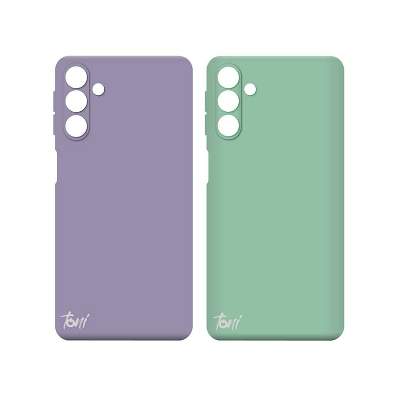 Toni Twin Silicone Case Samsung Galaxy A15 - Violet / Turquoise - Turquoise/Purple