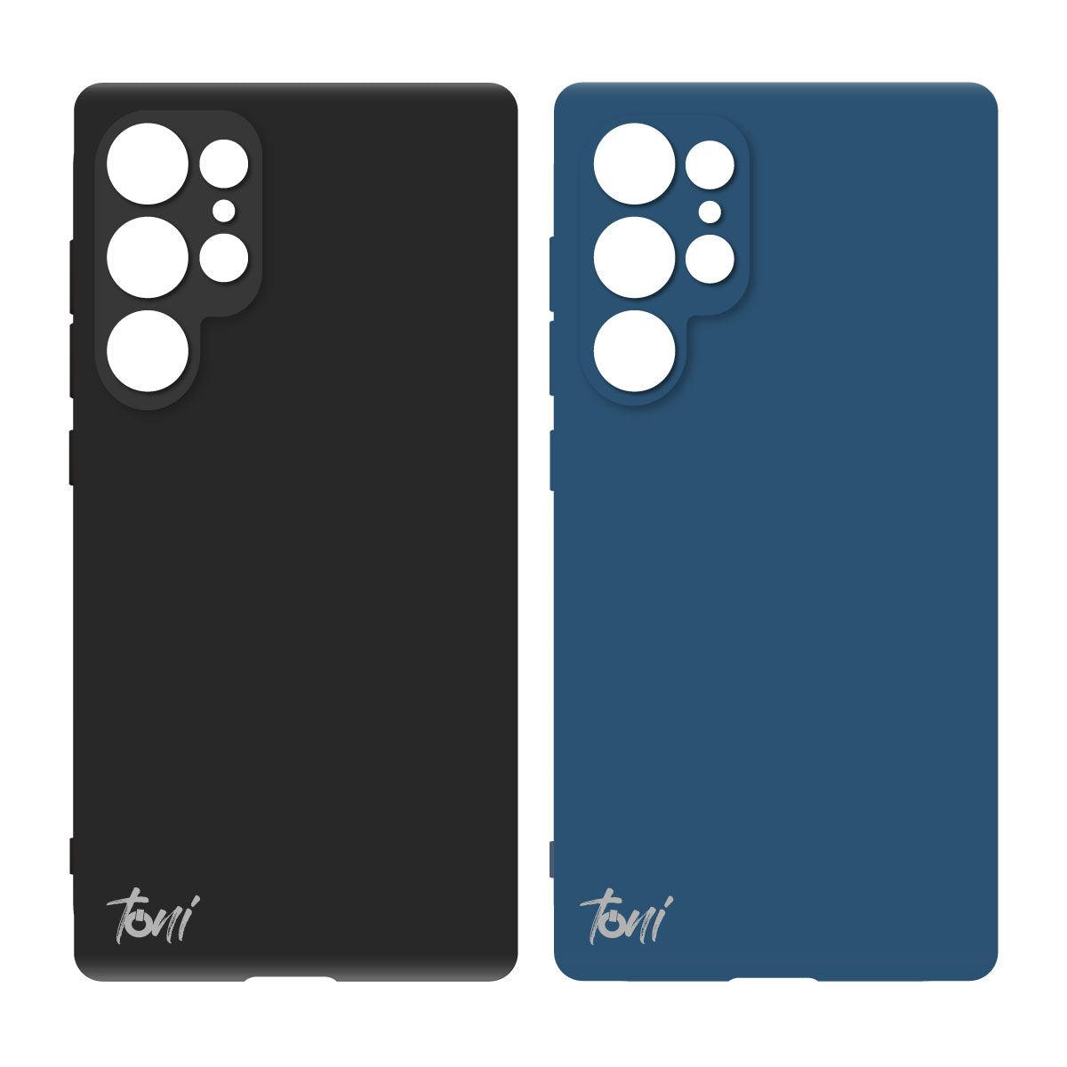 Toni Twin Silicone Case Samsung Galaxy S23 Ultra - Black / Blue