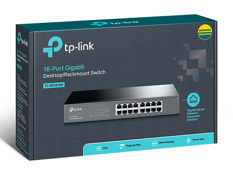 TP-Link 16 Port Gigabit Switch - Grey - Grey