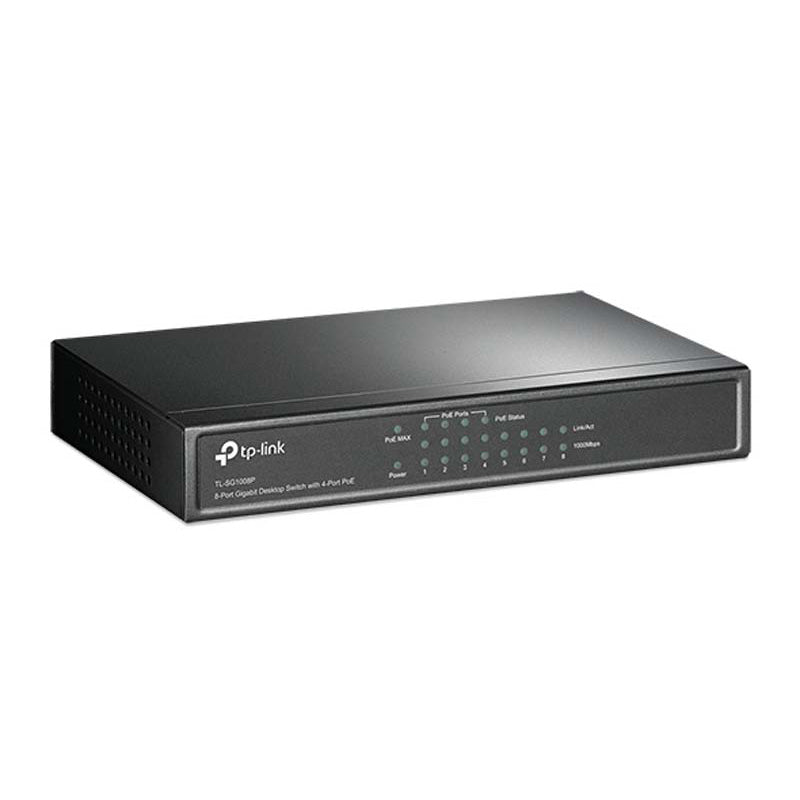 TP-Link 8 Port Gigabit Desktop PoE Switch - Grey - Grey