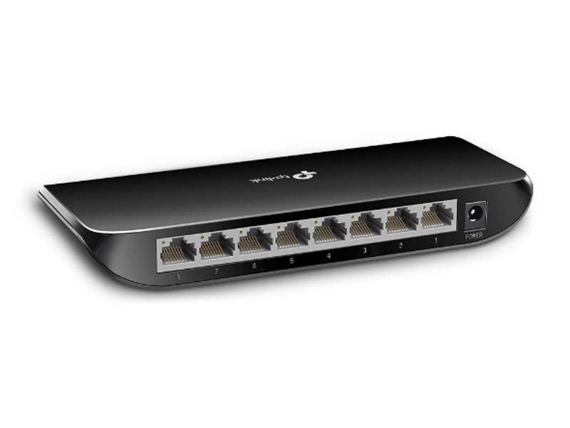 TP-Link 8 Port Gigabit Desktop Switch - Black - Black