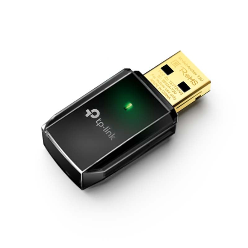 TP-Link Archer T2U AC600 Wi-Fi USB Adapter - Black - Black