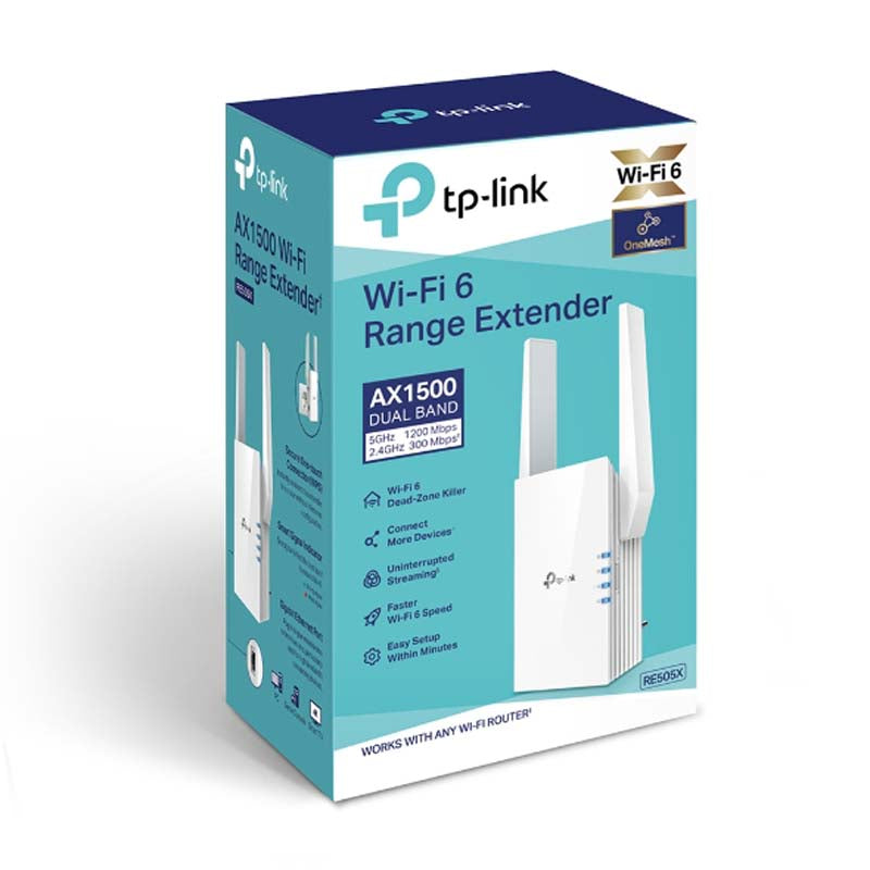 TP-Link AX1500 Wi-Fi 6 Range Extender - White - White