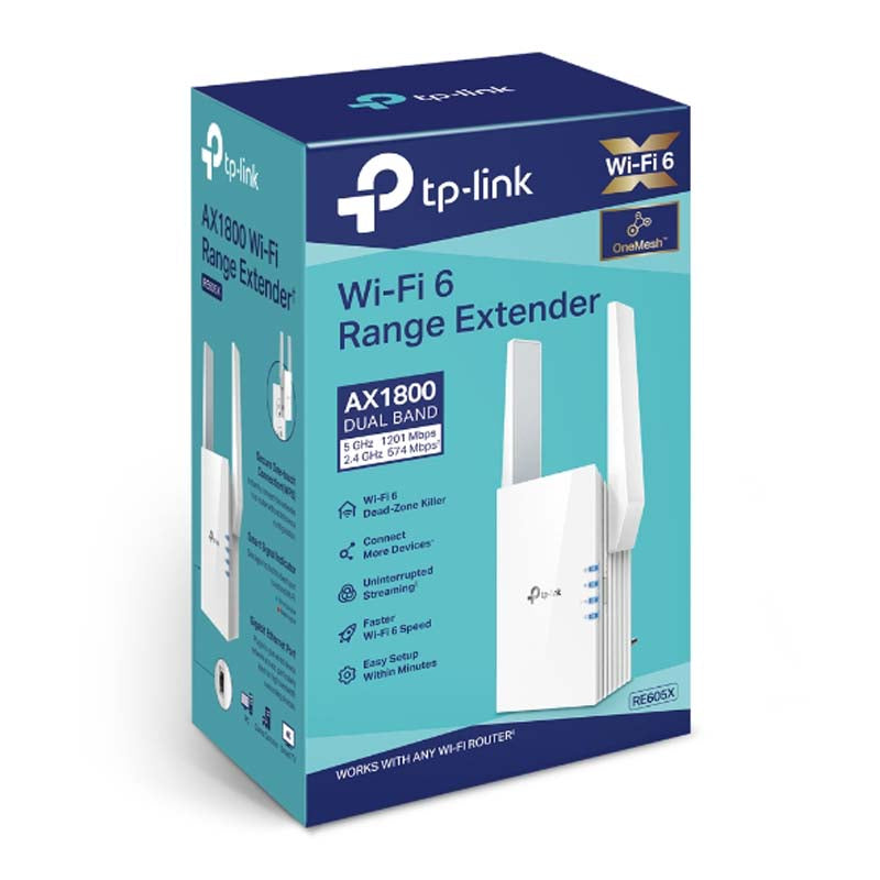 TP-Link AX1800 Wi-Fi 6 Range Extender - White - White