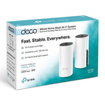 TP-Link Deco M4 AC1200 Whole-Home Mesh Wi-Fi System 2-pack - White - White
