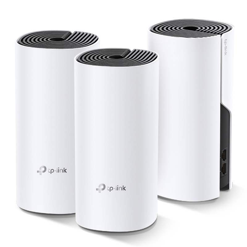 TP-Link Deco M4 AC1200 Whole-Home Mesh Wi-Fi System 3-pack - White - White