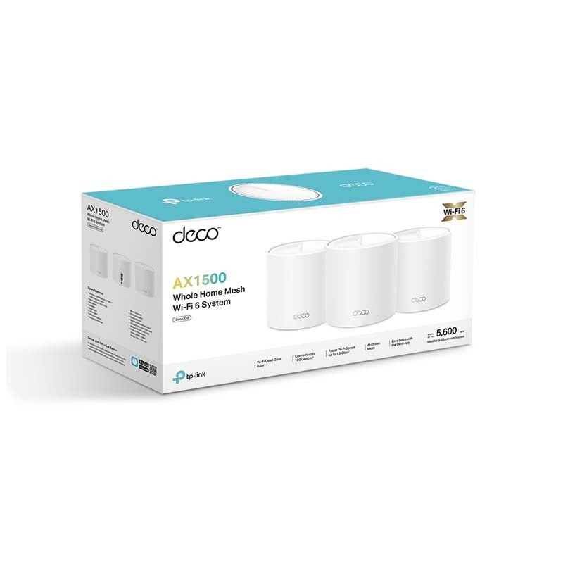 TP-Link Deco X10 AX1500 Whole-Home Mesh Wi-Fi 6 System 3 Pack - White