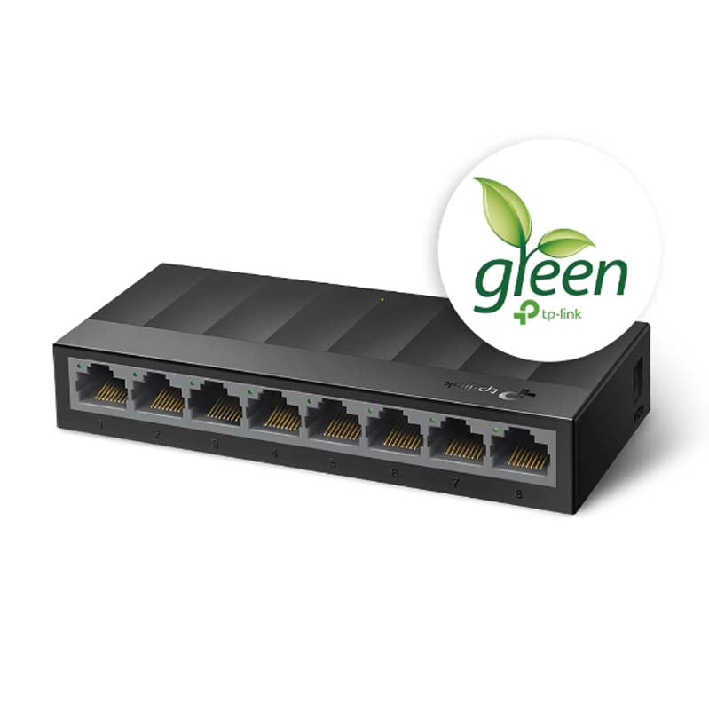 TP-Link LiteWave 8 Port Gigabit Desktop Switch - Black - Black