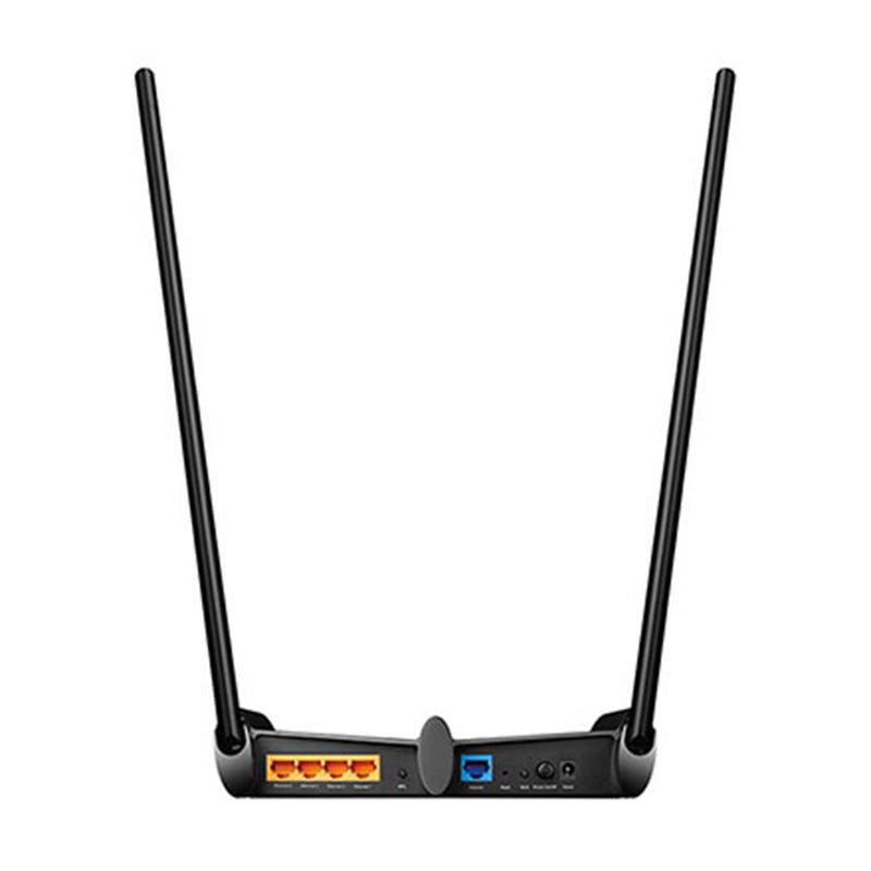 TP-Link N300 High Power Wi-Fi Router - Black - Black