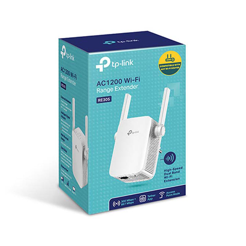 TP-Link RE305 AC1200 Wi-Fi Range Extender - White - White