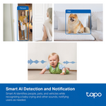 TP-Link Tapo C125 4MP 2K QHD Ai Home Security WiFi Camera - White - White