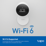 TP-Link Tapo C125 4MP 2K QHD Ai Home Security WiFi Camera - White - White