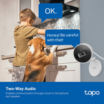 TP-Link Tapo C125 4MP 2K QHD Ai Home Security WiFi Camera - White - White