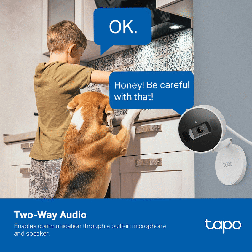 TP-Link Tapo C125 4MP 2K QHD Ai Home Security WiFi Camera - White - White