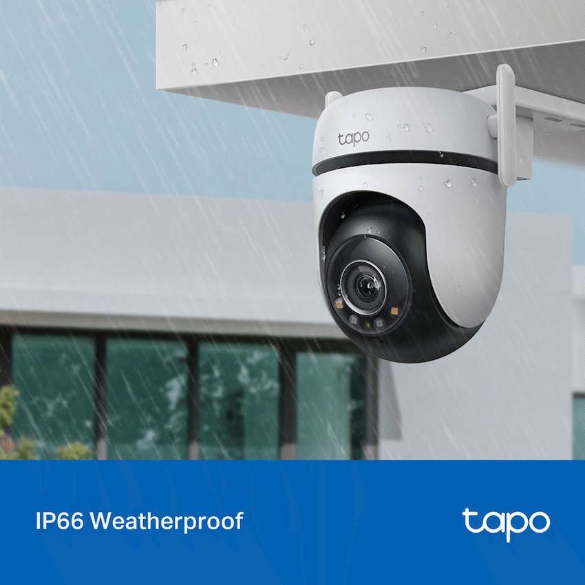 TP-Link Tapo C520WS 4MP 2K QHD Outdoor Pan/Tilt Security Wi-Fi Camera - White - Smart Home