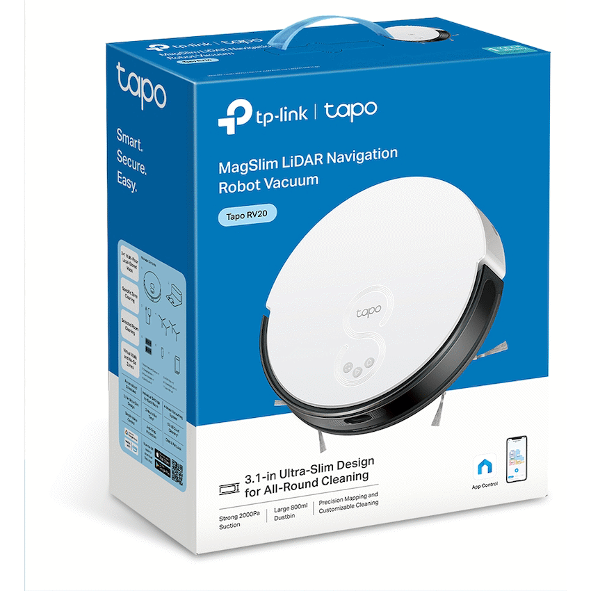 TP-Link Tapo RV20 Robot LIDAR Vacuum - White - White