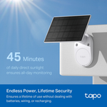 TP-Link Tapo Solar-Powered Security Camera Kit - White