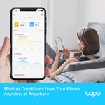TP-Link Tapo T315 Smart 868mhz Temperature & Humidity Monitor - White - White
