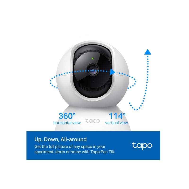 TP-Link Tapo TC70 1080P Pan / Tilt Home Security Wi-Fi Camera - White
