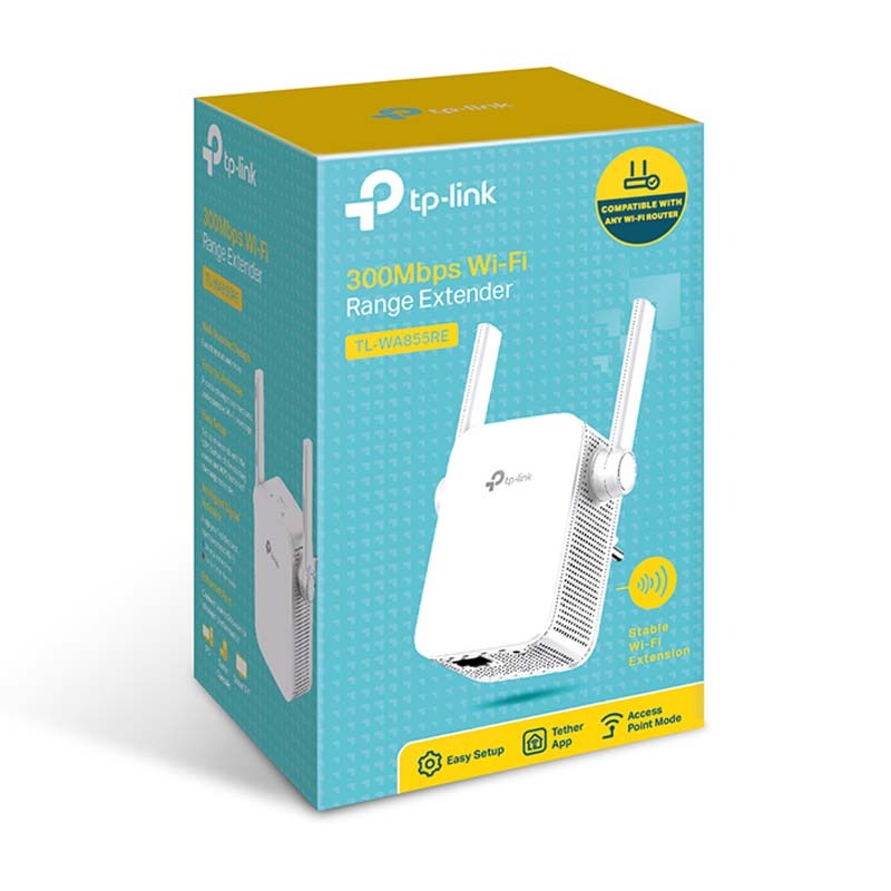 TP-Link TL-WA855RE 300Mbps Wi-Fi Range Extender - White - White