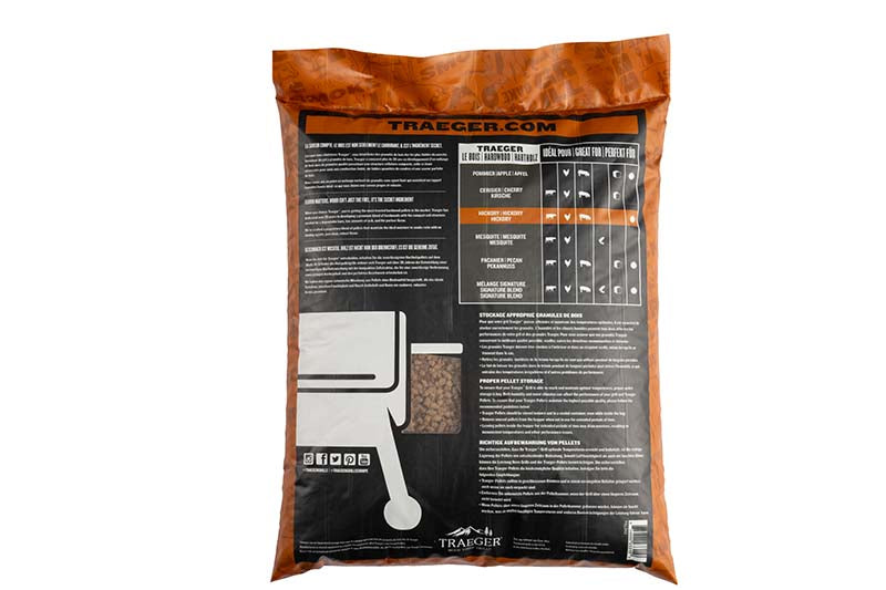 Traeger Hickory Wood Pellets 9kg - Orange