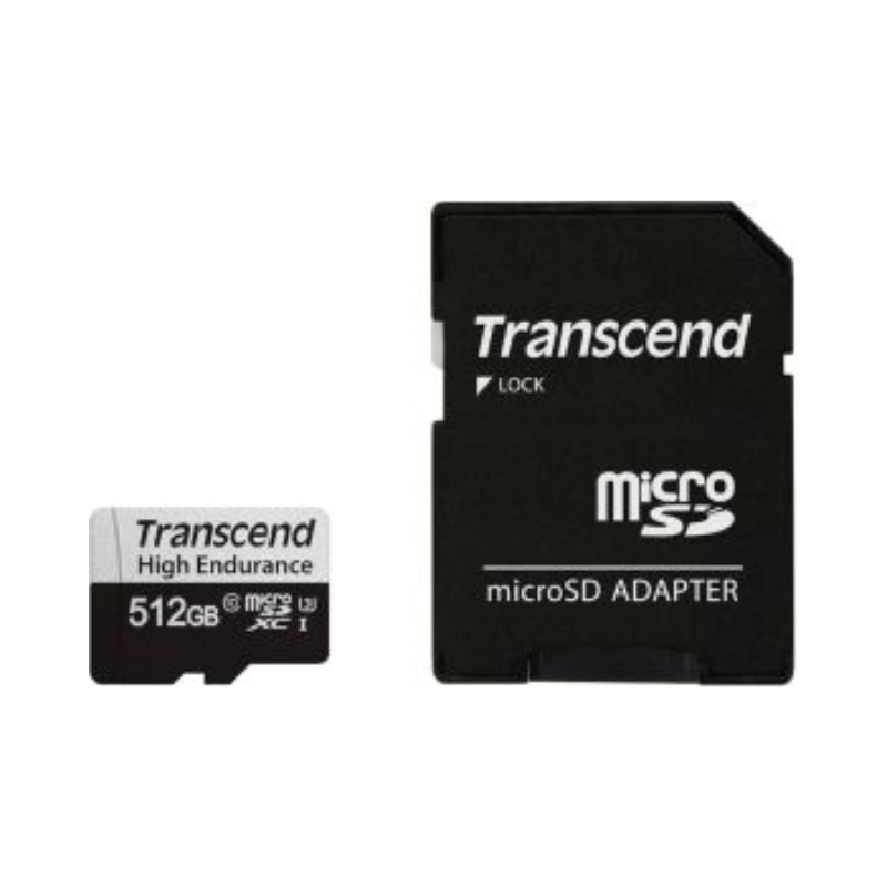 Transcend 512GB MicroSDXC Class 10 SD Card - Black